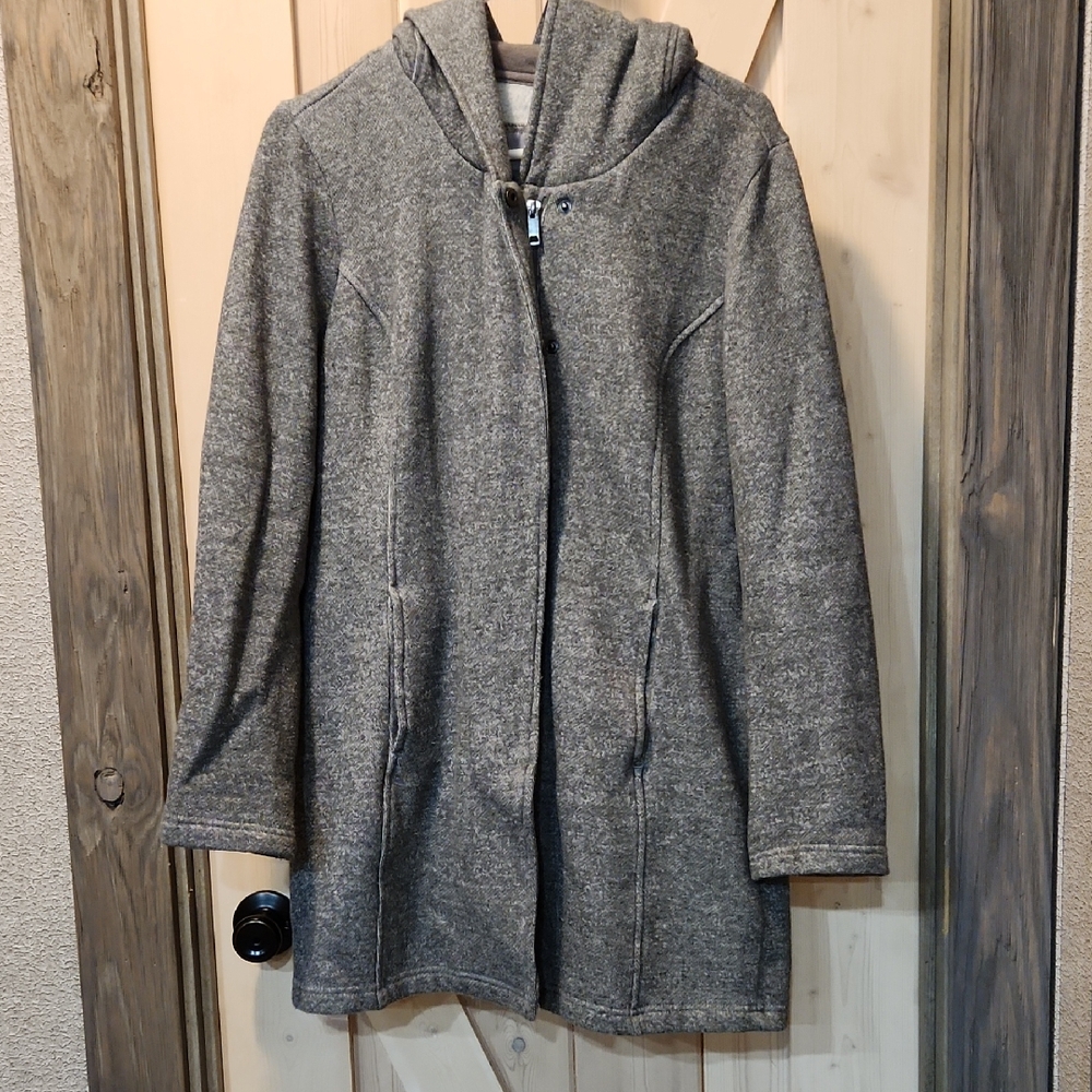 Valerie Stevens Heather Gray Hooded Jacket